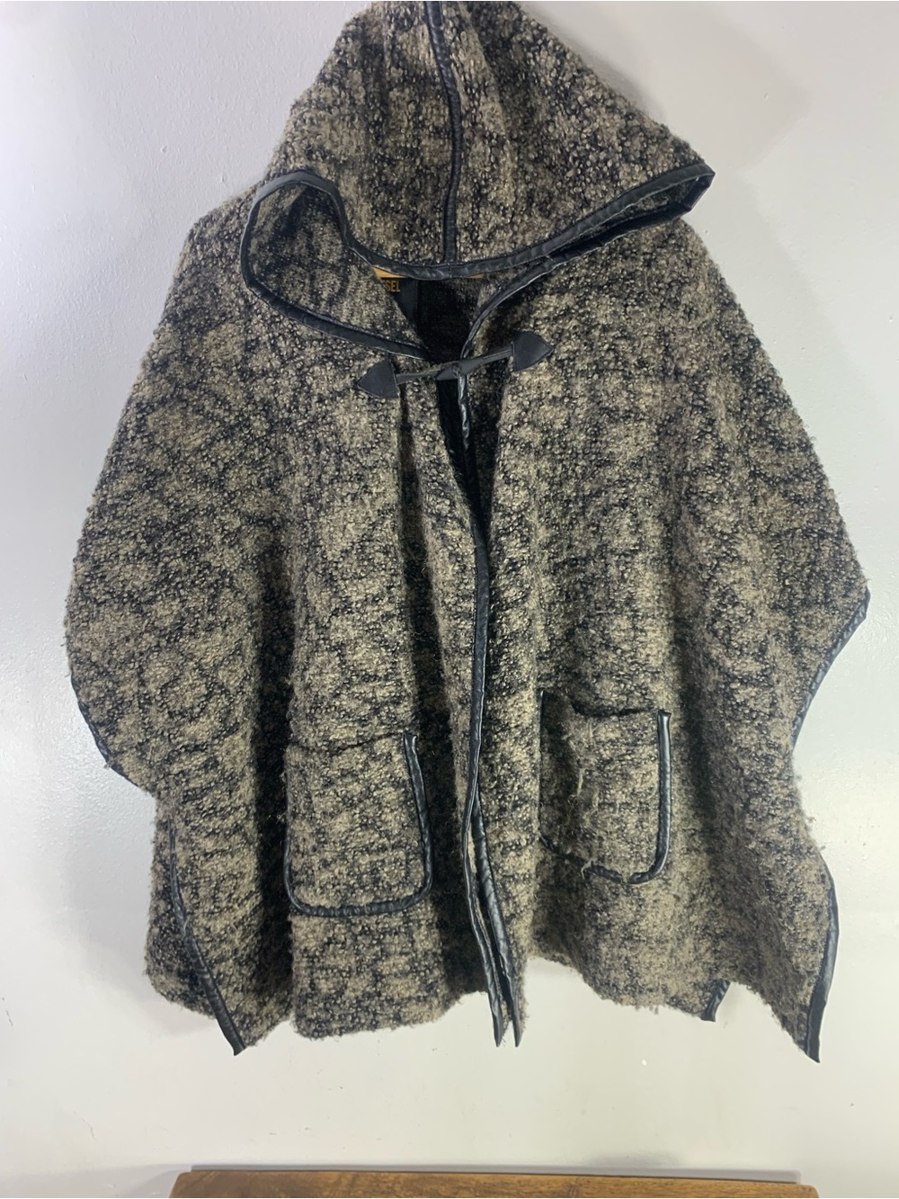 Vintage made in italy high wool Diesel hooded cape/ poncho